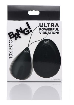 10X Silicone Vibrating Egg - Black