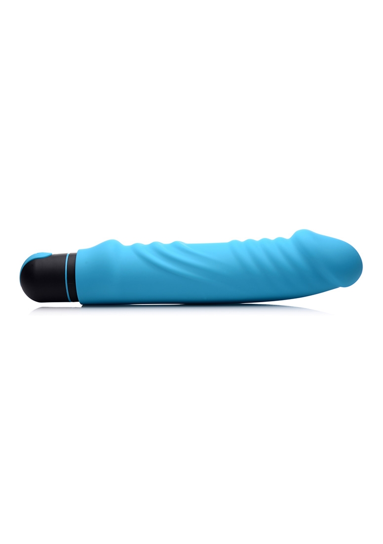 XL Bullet & Ribbed Silicone Sleeve - Blue