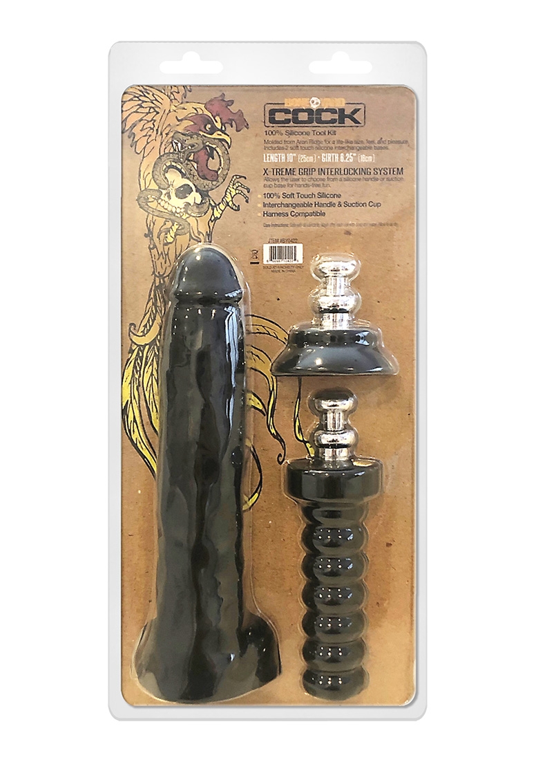 Boneyard Cock - 10 inches - Black