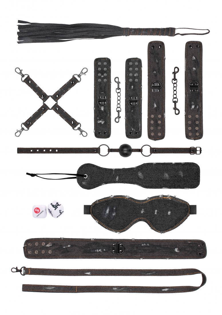 Denim Bondage Kit - Tough Denim Style - Black