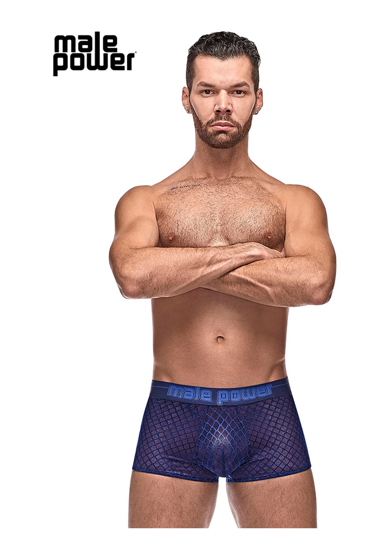 Diamond Mesh - Mini Short  - Navy - M