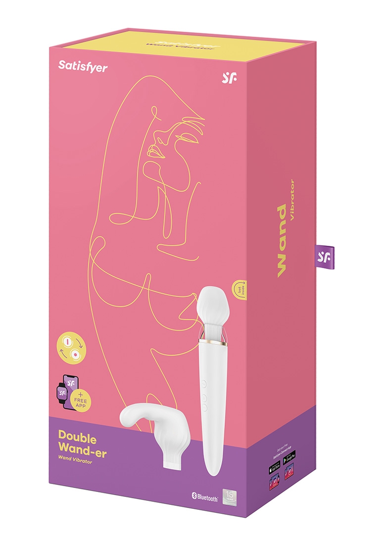 Double Wand-er Wand Vibrator - White