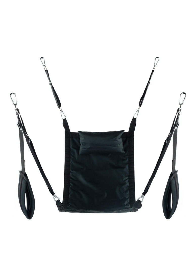 Rectangular canvas sling - 4 points - Full set - Black