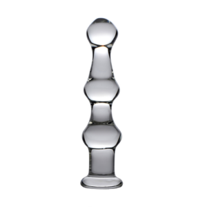 mammoth 3 bumps glass dildo clear