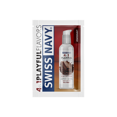 4 in 1 lubricant with chocolate sensation flavor 0.18 fl oz / 5 ml