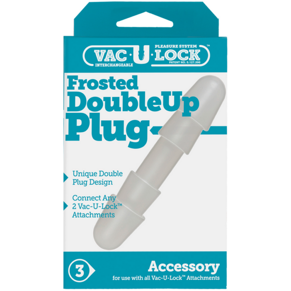 Vac-U-Lock - Frosted Double Up Plug - White