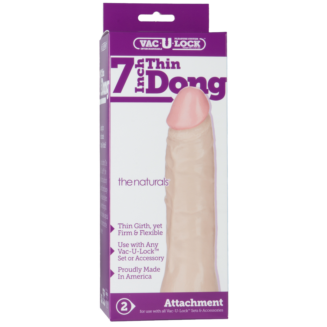 Vac-U-Lock Thin 7" Natural Dong (17.5xcm)