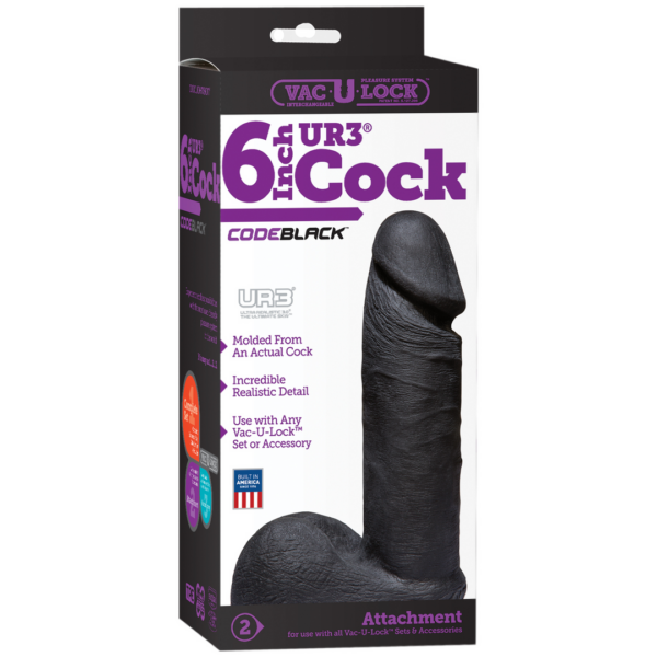 CodeBlack - Realistic UR3 Cock - 6" Cock