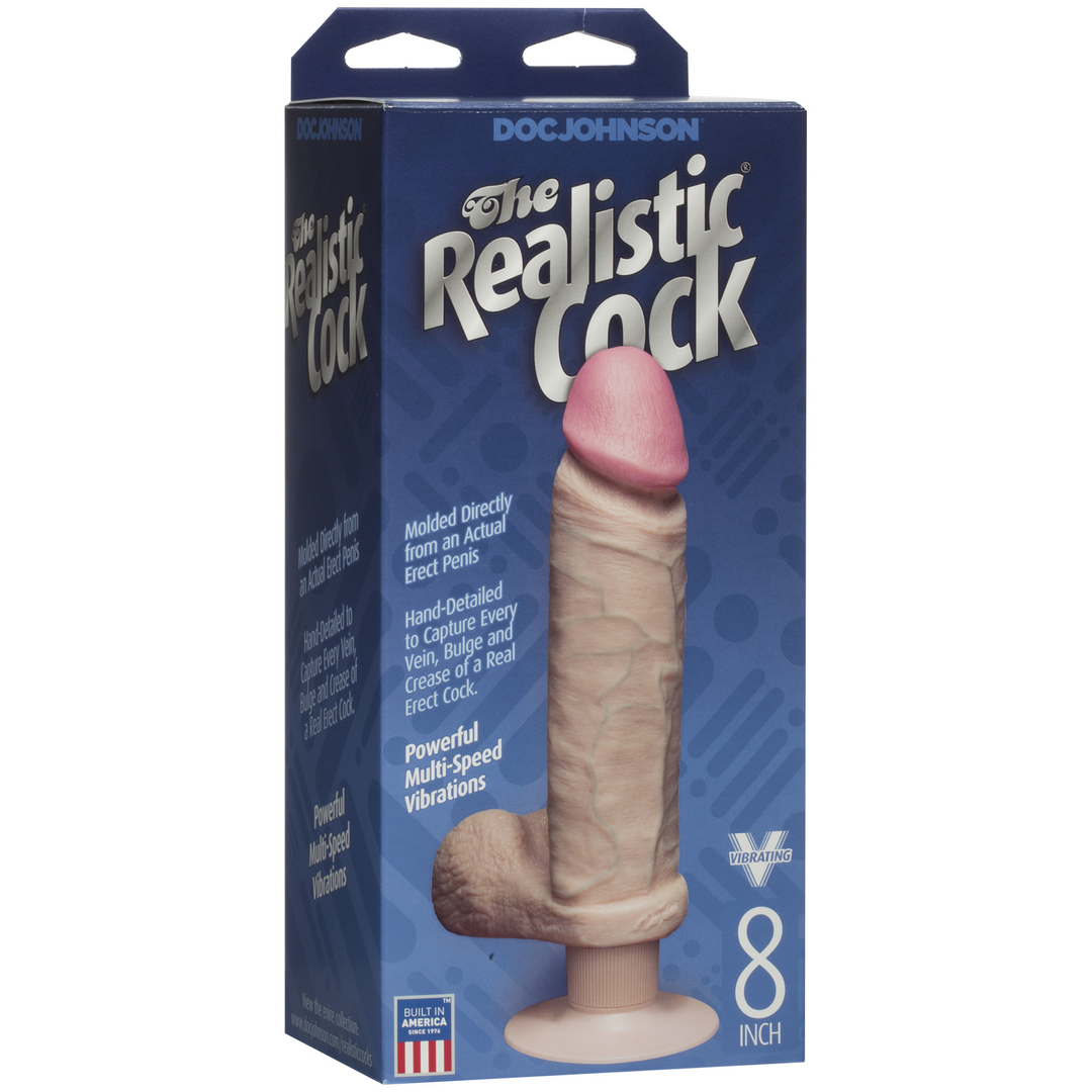 The Realistic Cock - MS - Vibrating 8 Inch - Skin