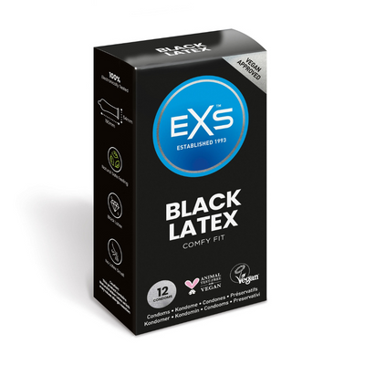 Exs Black Latex - 12 pack