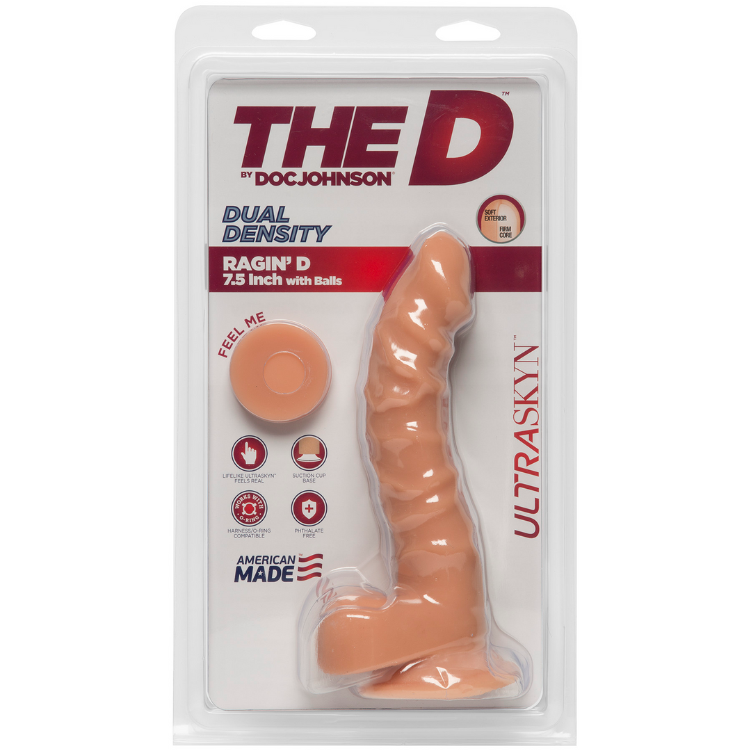 The D - Ragin' D with Balls - 7.5 Inch - Vanilla