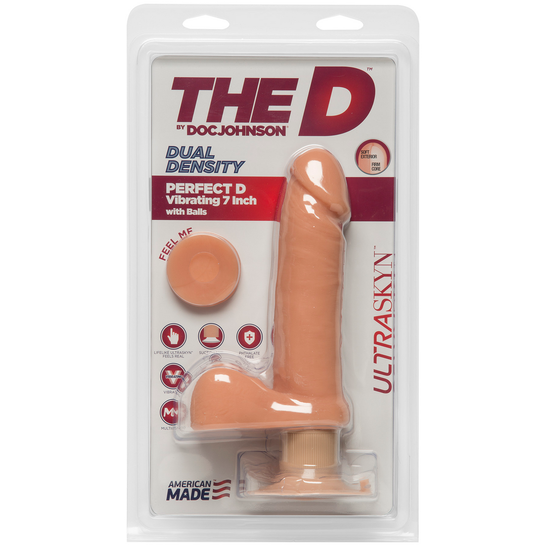 The D - Perfect D with Balls Vibrating - 7 Inch - Vanilla