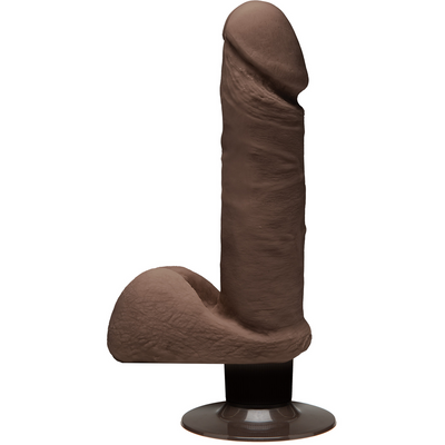 The D - Perfect D with Balls Vibrating - 7 Inch - Chocolate