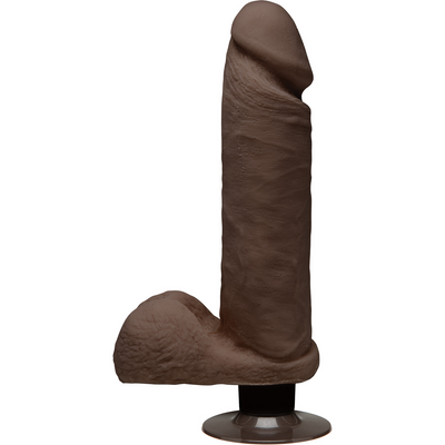 The D - Perfect D with Balls Vibrating - 8 Inch - Chocolate