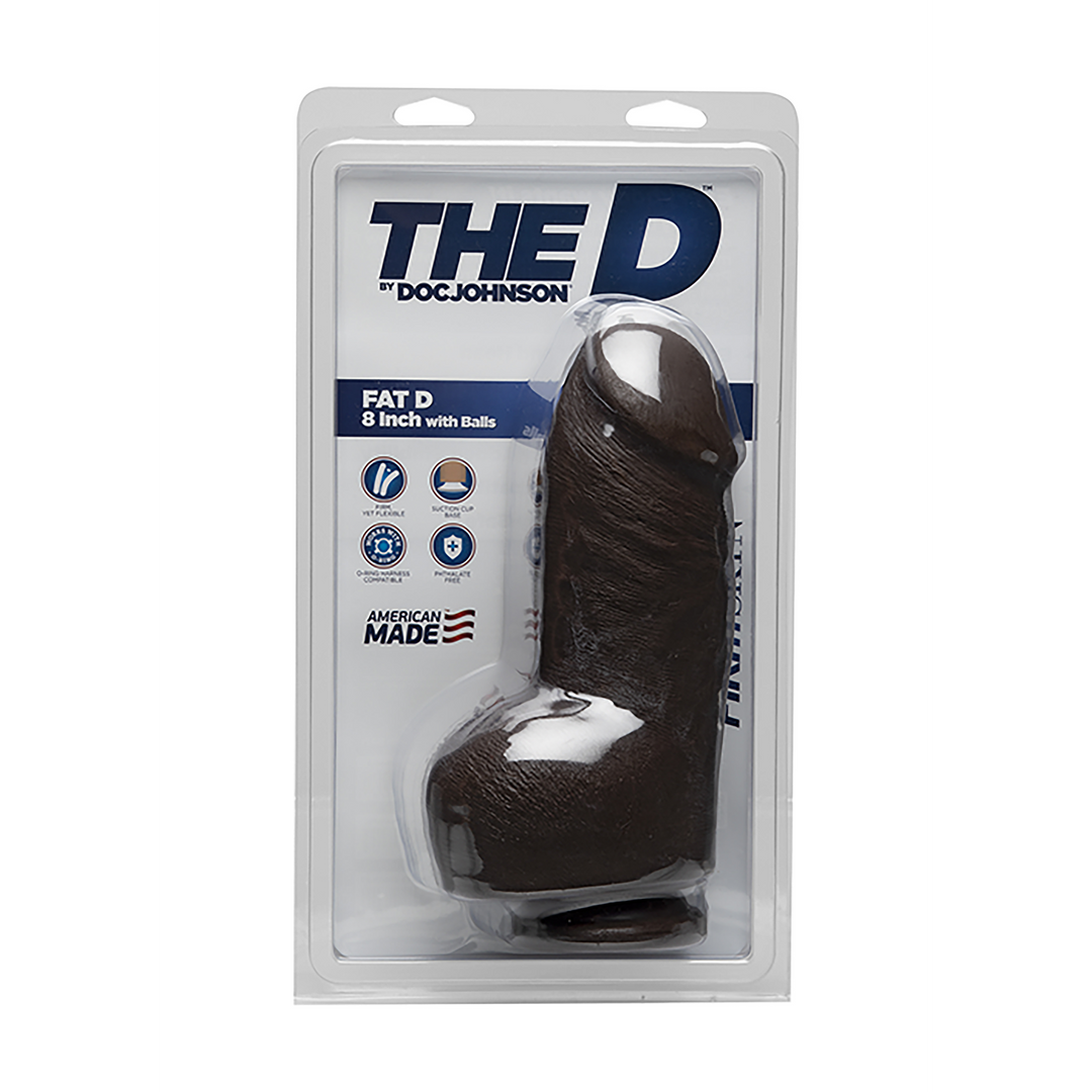 Fat D - 8 Inch with Balls - FIRMSKYN - Chocolate