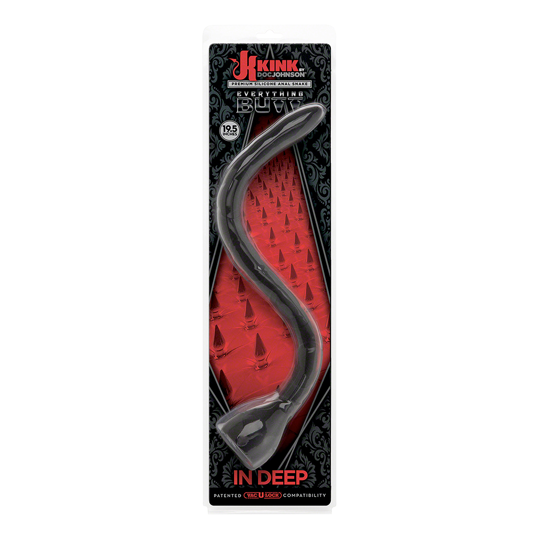 KINK - In Deep - Premium Silicone Anal Snake - Black