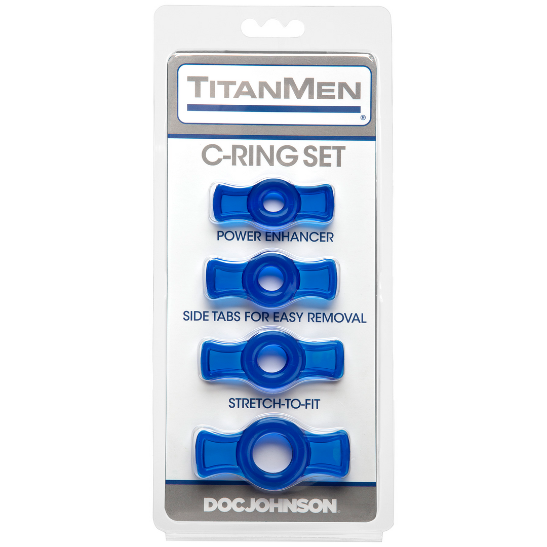 TitanMen - Cock Ring Set Blue