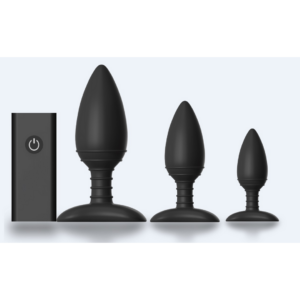 ACE MEDIUM Remote Control Vibrating Butt Plug - Black