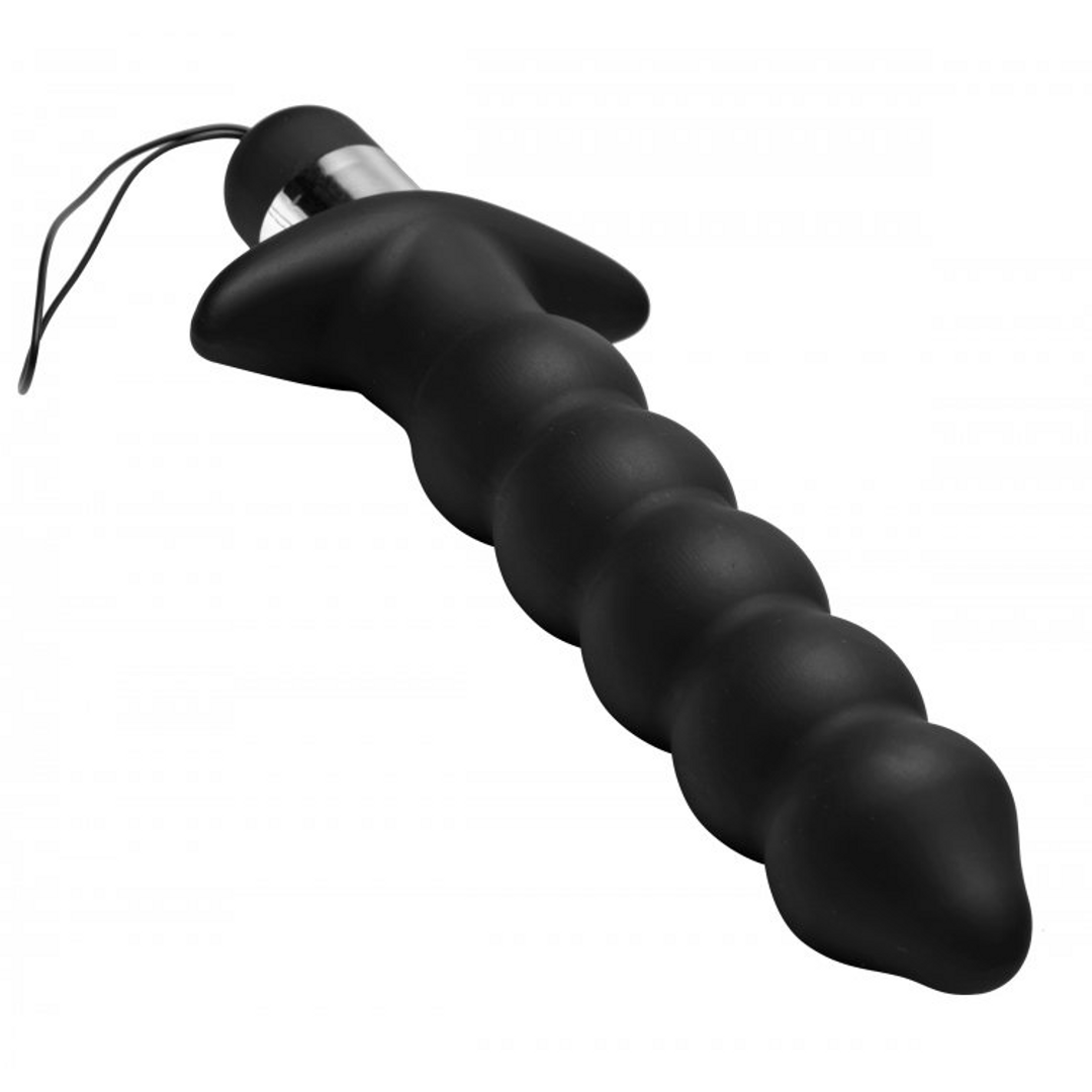 Master Series - Wireless Black Vibrating Anal Beads Remote