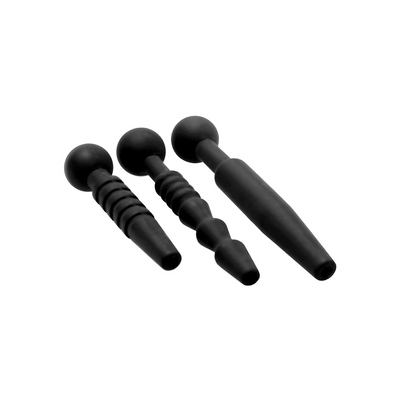 Master Series - Dark Rods 3 Piece Silicone Penis Plug Set