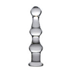 Mammoth 3 Bumps Glass Dildo - Clear