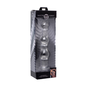 Mammoth 3 Bumps Glass Dildo - Clear