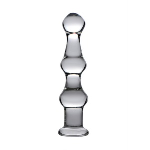 Mammoth 3 Bumps Glass Dildo - Clear