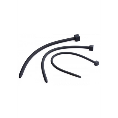 Bolted Deluxe Silicone Urethral Sounds - Black