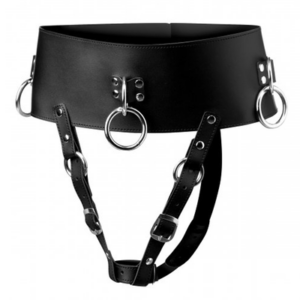 Forced Orgasm Wand Holder Belt - Black