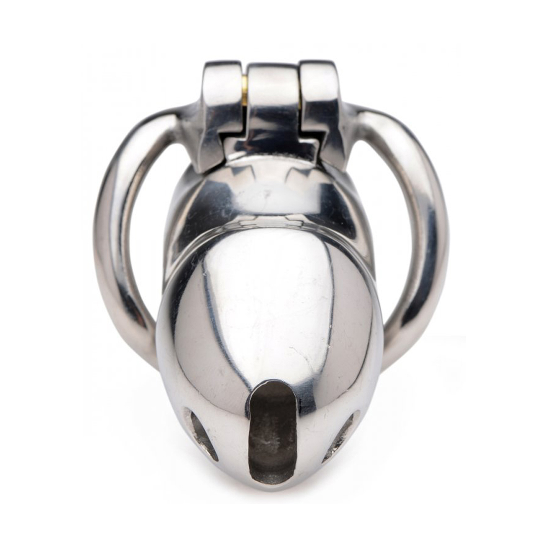 Rikers 24-7 Stainless Steel Locking Chastity Cage - Silver