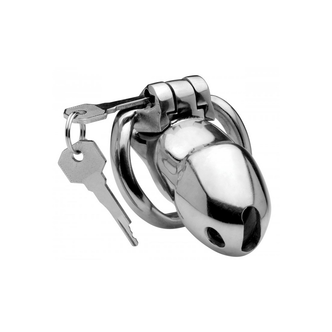 Rikers 24-7 Stainless Steel Locking Chastity Cage - Silver