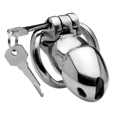 Rikers 24-7 Stainless Steel Locking Chastity Cage - Silver