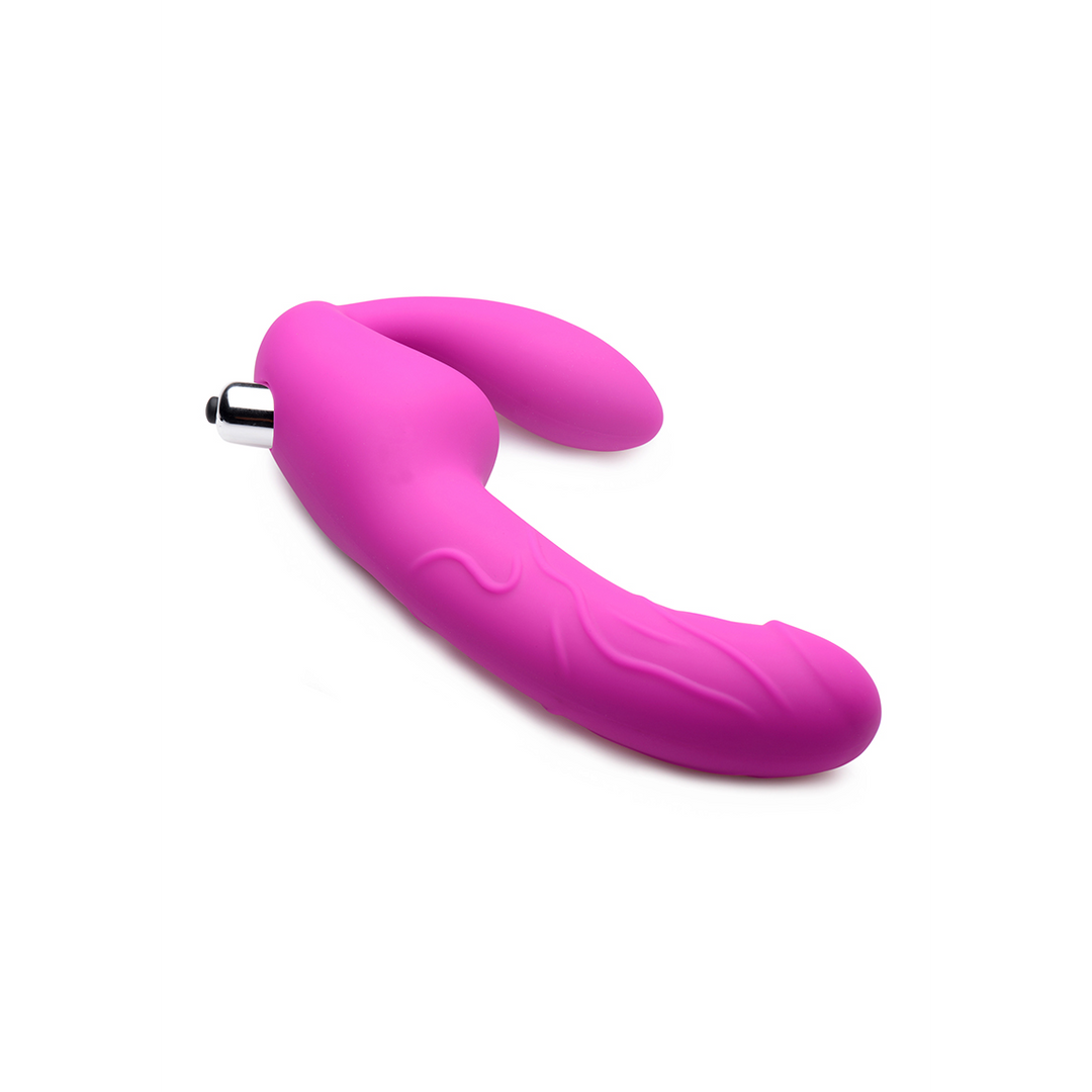 ROYAL RIDER Vibrating Silicone Strapless Strap On  - Purple