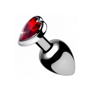 Booty Sparks - Red Heart Gem Anal Plug Large - Red