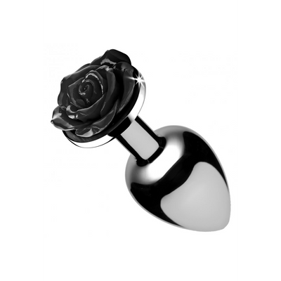 Booty Sparks - Black Rose Butt Plug - Large - Black