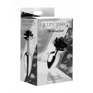 Booty Sparks - Black Rose Butt Plug - Small - Black