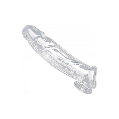 Realistic Clear Penis Enhancer and Ball Stretcher - Transparent