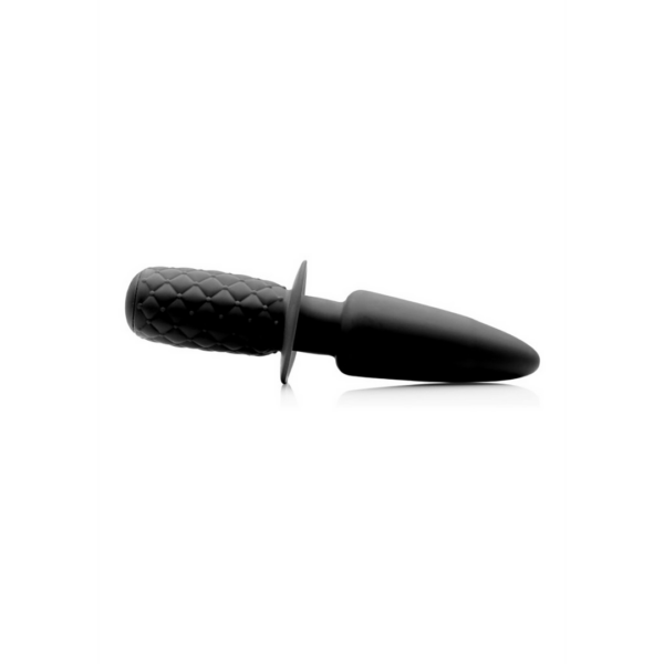 The Plug 10x Silicone Vibrating Thruster - Black