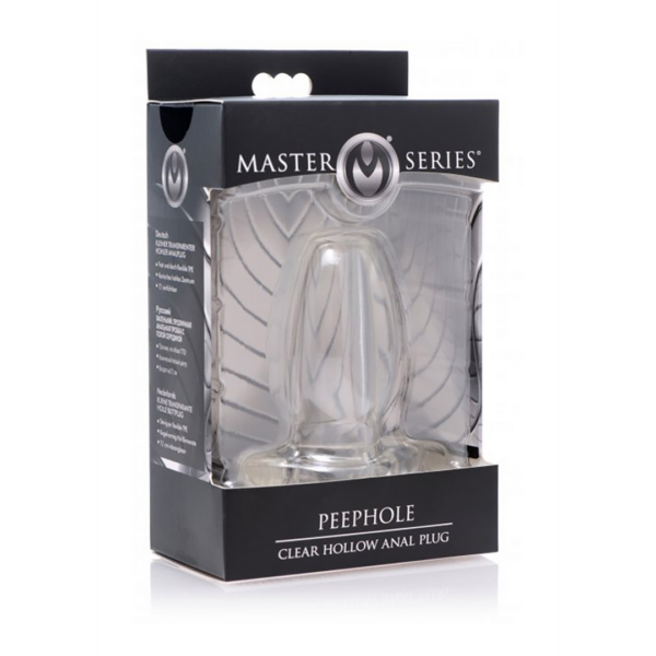 PeepHole Clear Hollow Anal Plug - Transparent