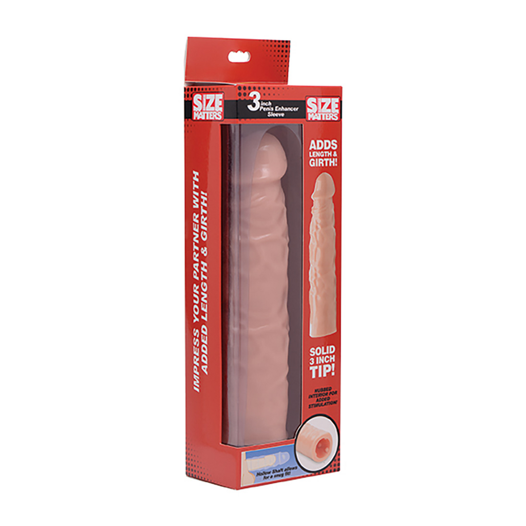 3 Inch Flesh Penis Enhancer Sleeve - Flesh