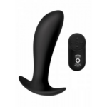 Silicone Prostate Vibrator with Remote Control - Black 1