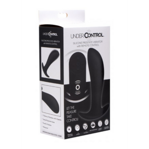 Silicone Prostate Vibrator with Remote Control - Black 1