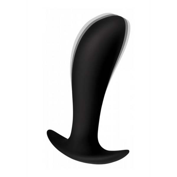 Silicone Prostate Vibrator with Remote Control - Black 1