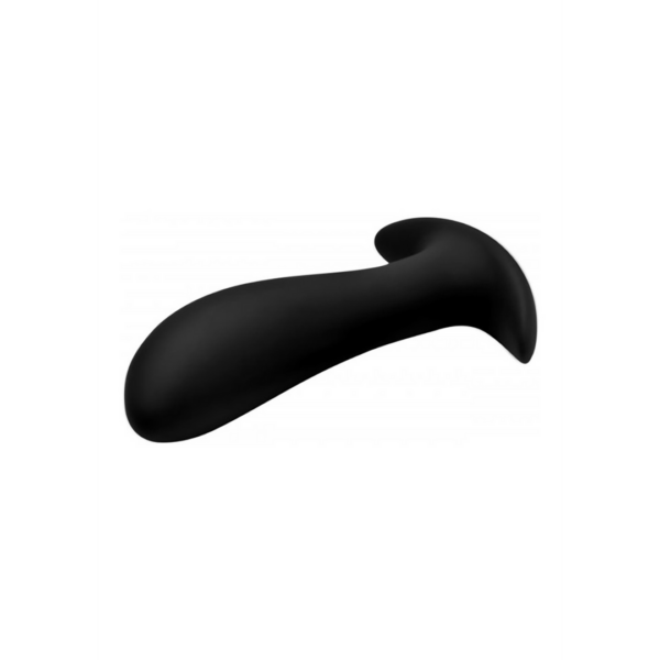 Silicone Prostate Vibrator with Remote Control - Black 1