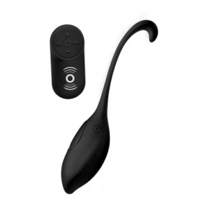 Silicone Vibrating Egg with Remote Control - Black