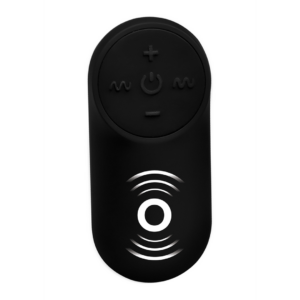 Silicone Prostate Vibrator and Strap with Remote Control - Black