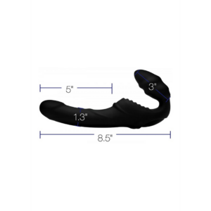 Pro Rider 9X Vibrating Silicone Strapless Strap On with Remote C