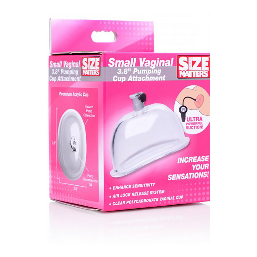 Small Vaginal 3.8 Inch Pumping Cup Attachment - Transparent