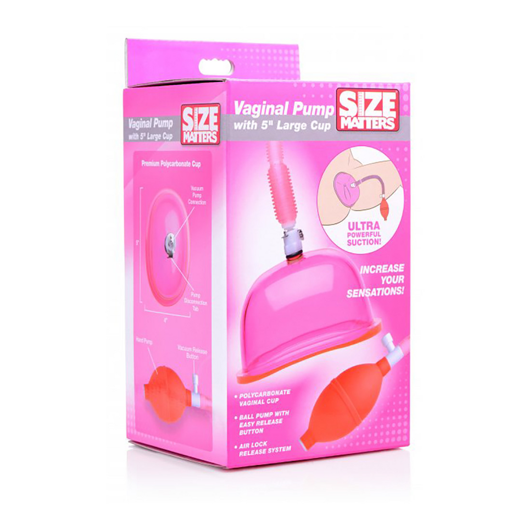 Vaginal Pump with 5 Inch Large Cup - Pink