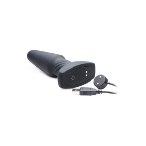 Slim R Smooth Rimming Plug with Remote Control - Black